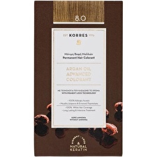 Korres Argan Oil Advanced Colorant 8.0 Light Blonde - Colorant 50ml/emulsion 75ml/conditioner 20ml 145ml Korres Argan Oil Advanced Colorant 8.0 Light Blonde - Colorant 50ml/emulsion 75ml/conditioner 20ml 145ml