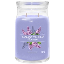 Yankee Candle Aromatic Candle Signature Glass Large Lilac Blossoms 567 G Yankee Candle Aromatic Candle Signature Glass Large Lilac Blossoms 567 G