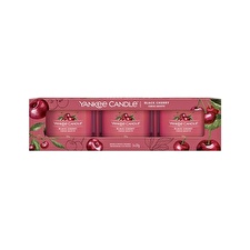 Yankee Candle Black Cherry Gift Set Of Votive Candles In Glass 37.0g Yankee Candle Black Cherry Gift Set Of Votive Candles In Glass 37.0g