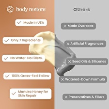 Body Restore Whipped Beef Tallow Unscented Body Cream 71 G Body Restore Whipped Beef Tallow Unscented Body Cream 71 G