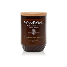 WoodWick Scented Candle Renew Large Glass Tomato Leaf & Basil 368 G WoodWick Scented Candle Renew Large Glass Tomato Leaf & Basil 368 G