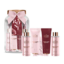 The Luxury Bathing Company Gift Set In A Glass Jar Rose & Peony 5 Pcs The Luxury Bathing Company Gift Set In A Glass Jar Rose & Peony 5 Pcs