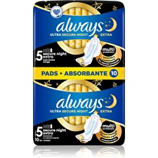 Always Ultra Secure Night Extra Protection S5 Night Sanitary Pads 10 Pcs