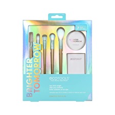 EcoTools Brighter Tomorrow Set Ecotools: Ecotools Pointed Concealer Brush & Ecotools Large Eyeshadow Brush & Ecotools Diffuse Eyeshadow Brush & Ecotools Precision Highlighter Brush & Ecotools Spoolie Eyebrow Brush & Compact Mirror Single-sided & Ecotools Brush Cannister