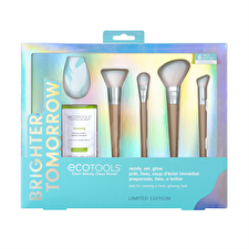 EcoTools Brighter Tomorrow Set Ecotools: Ecotools Blending Foundation Brush & Ecotools Blending Concealer Brush & Ecotools Diffuse Eyeshadow Brush & Ecotools Brush & Sponge Cleanser Lotion 7.39ml & Ecotools Blending Blush Brush & Ecotools Makeup Sponge Blue