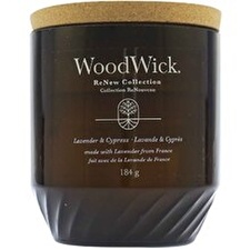 WoodWick Scented Candle Renew Glass Medium Lavender & Cypress 184 G