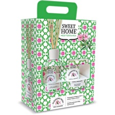 Sweet Home Collection Gift Set Of Aroma Diffuser With Candle Pink Oleander