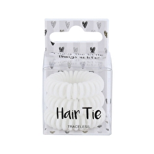 2K Hair Tie White - 3 Pcs 3.0ks