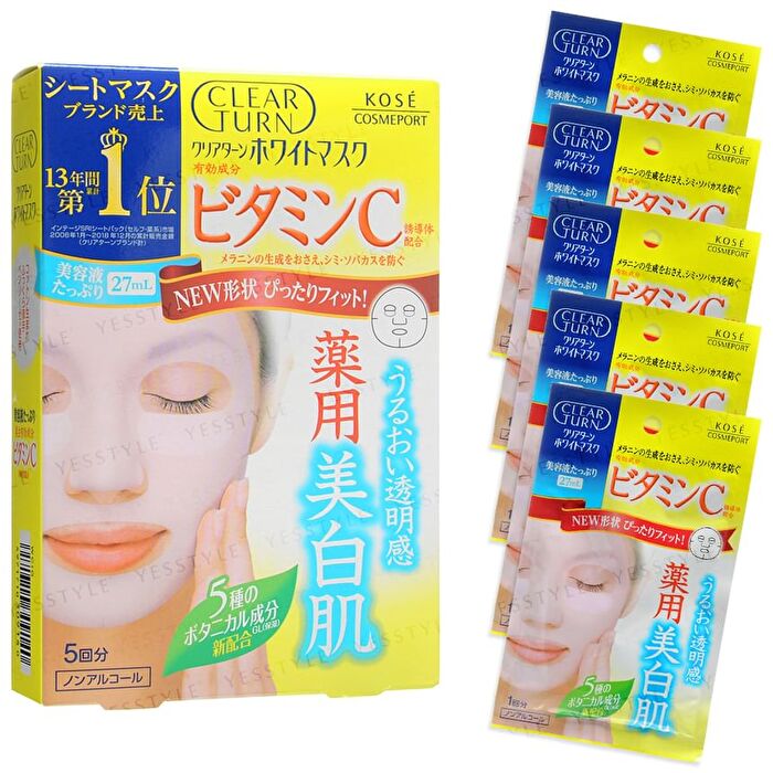 Clear Turn White Mask - Collagen - 5 pcs