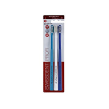 Swissdent Whitening Trio Soft Set (2 & 1 Free Turquoise & White & Dark Blue) - Toothbrush Set