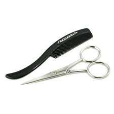 Tweezerman Moustache Scissors with Grooming Comb 2pcs