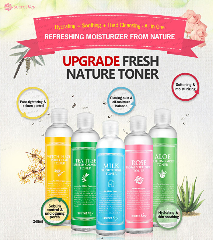 Fresh Nature Toner 248ml - 2015 Version - Aloe Soothing Moist