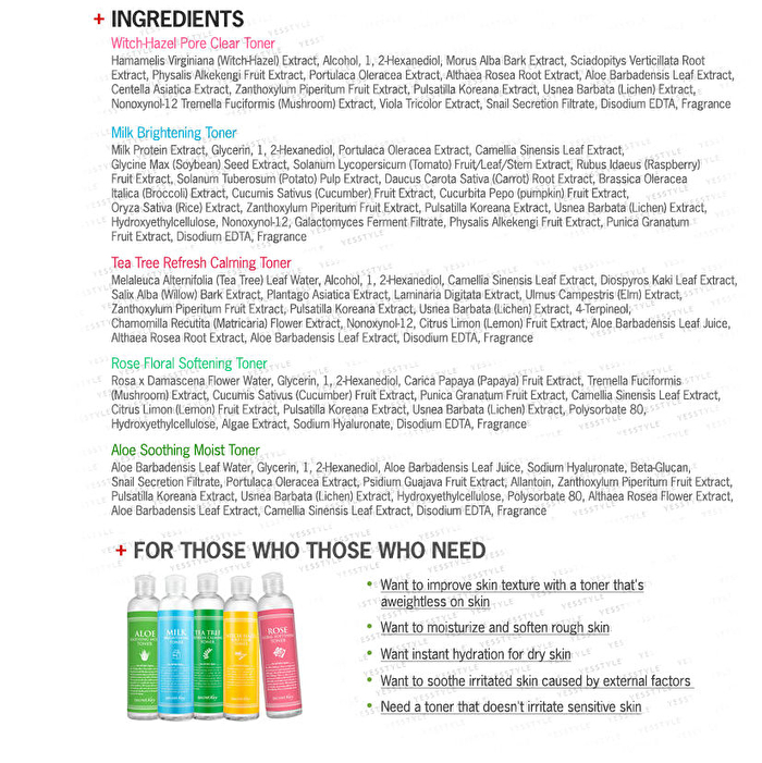 Fresh Nature Toner 248ml - 2015 Version - Aloe Soothing Moist