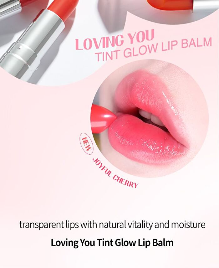 Mqny Loving You Tint Glow Lip Balm - 7 Colors - Vivid Pink