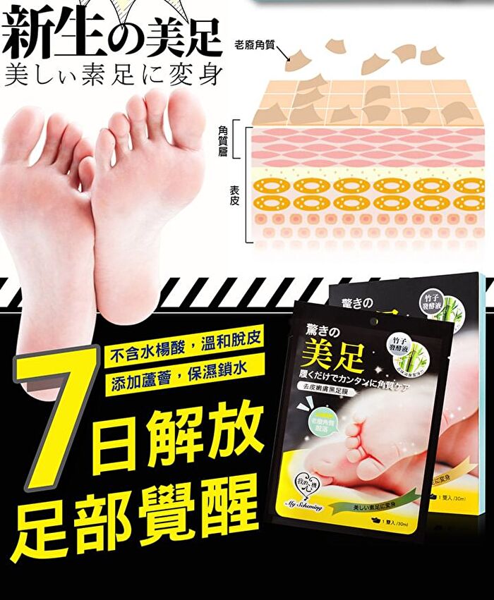 Hard Skin Removal Black Foot Mask - 1 pair