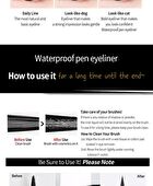 Waterproof Pen Eyeliner - 3 Colors - Deep Black