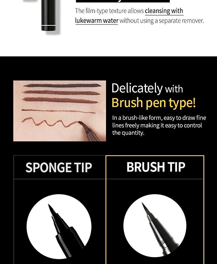 Waterproof Pen Eyeliner - 3 Colors - Deep Black