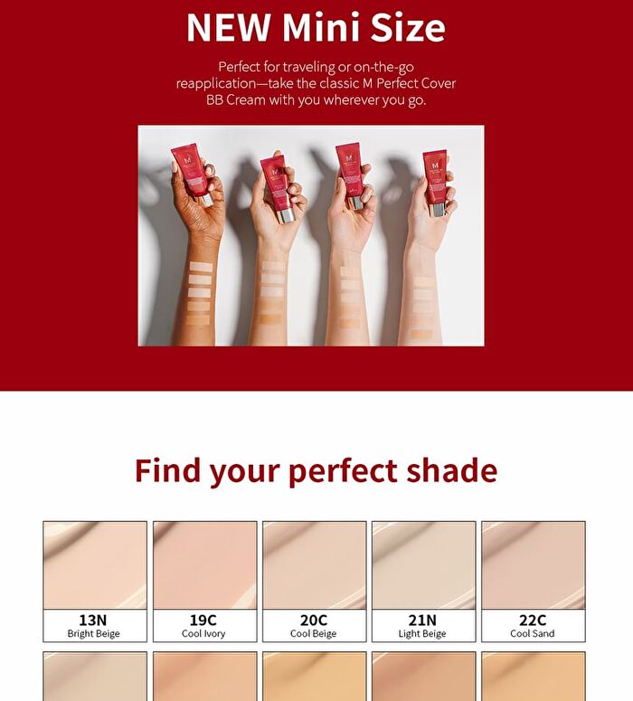 M Perfect Cover BB Cream Mini - 5 Colors - #13 Bright Beige