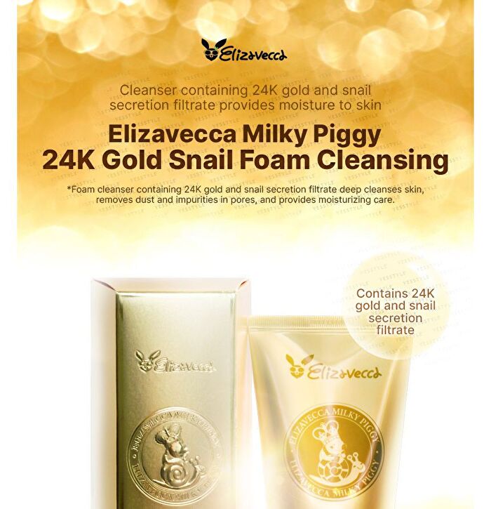 Milky Piggy 24K Gold Snail Foam Cleansing - 180ml