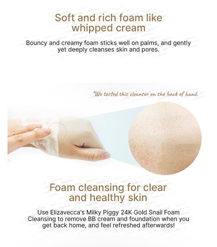 Milky Piggy 24K Gold Snail Foam Cleansing - 180ml