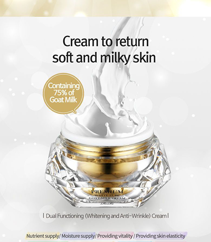 Premium White Pure Goat Milk Cream - 50ml