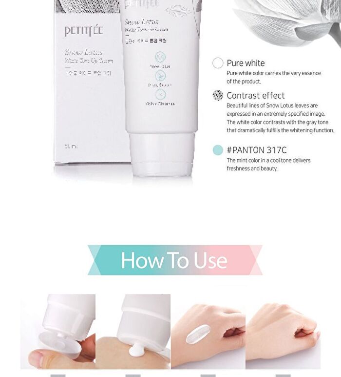 Petitfee Snow Lotus White Tone Up Cream - 50ml