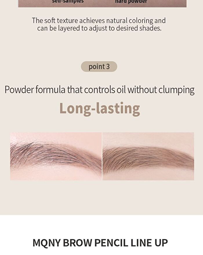 Mqny My Strong Eyebrow Pencil - 6 Colors - #102 Walnut Brown