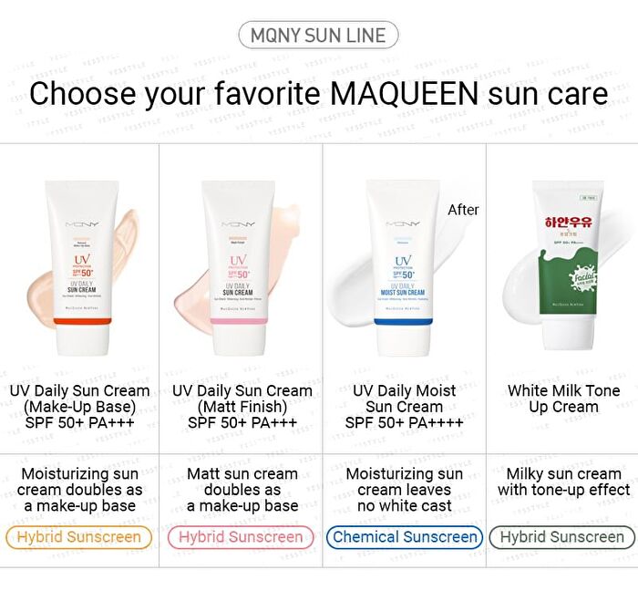 Mqny UV Daily Sun Cream (Natural Make-Up Base) - 50g