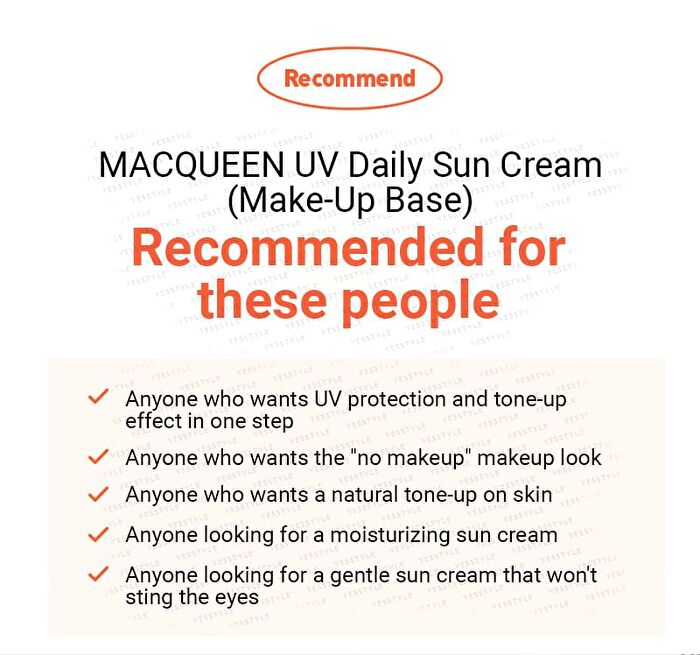 Mqny UV Daily Sun Cream (Natural Make-Up Base) - 50g