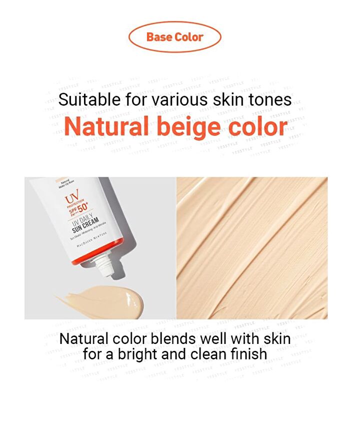 Mqny UV Daily Sun Cream (Natural Make-Up Base) - 50g