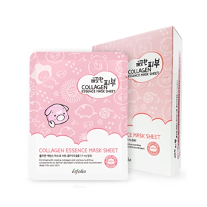 esfolio Pure Skin Collagen Essence Mask Sheet Set 10pcs - 25ml x 10pcs