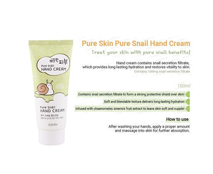 esfolio Pure Skin Pure Snail Hand Cream - 100ml
