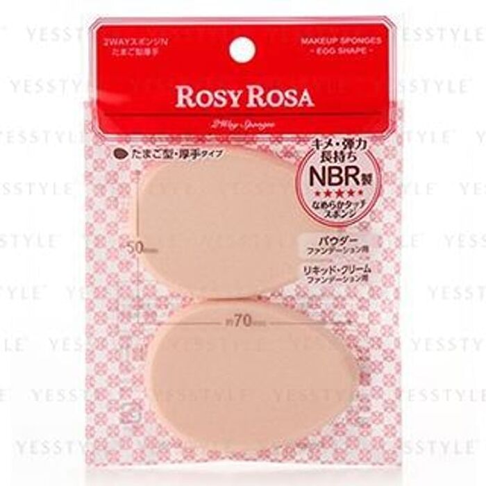 Rosy Rosa 2 Way Sponge N Egg-Shaped Thick - 2 pcs
