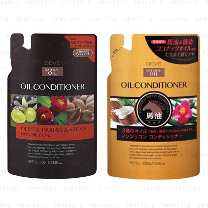 Kumano Cosme Deve 3 Oil Conditioner - Horse / Camellia / Coconut Oil - 400ml Refill