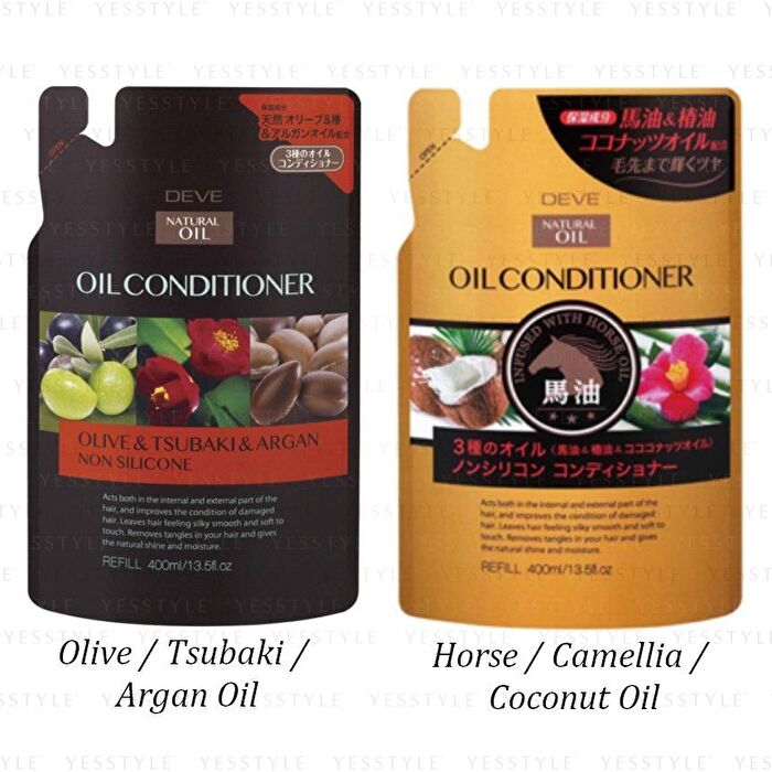 Kumano Cosme Deve 3 Oil Conditioner - Horse / Camellia / Coconut Oil - 400ml Refill