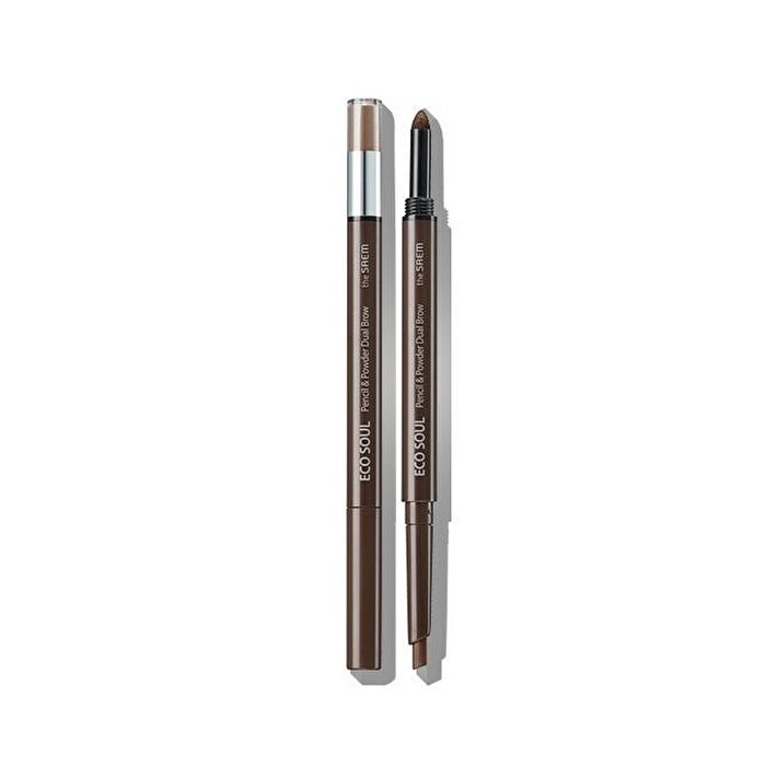 Eco Soul Pencil & Powder Dual Brow - 4 Colors - #02 Deep Brown