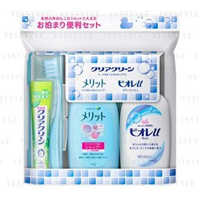 Clear Clean Travel Oral & Bath Care Set - 4 pcs