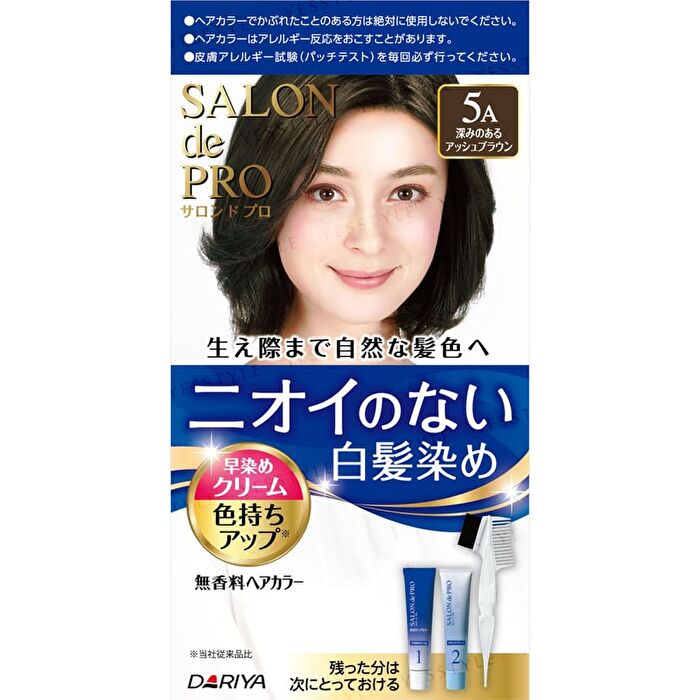 Salon De Pro Unscented Gray Hair Quick Color Cream - 5E Deep Elegant Brown