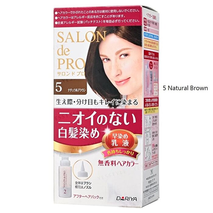 Dariya Salon De Pro Unscented Gray Hair Color Quick Emulsion - 1 Pretty Bright Light Brown