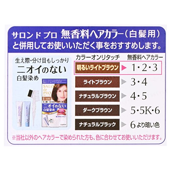 Dariya Salon De Pro Color On Retouch Gray Hair Comb EX - Light Brown