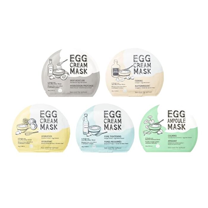 too cool for school Egg Cream Mask - 5 Types - #01 Hydration