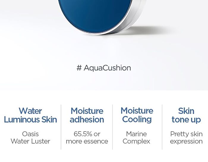Klavuu Blue Pearlsation High Coverage Marine Collagen Aqua Cushion SPF50+ PA+++ 12g - #23 