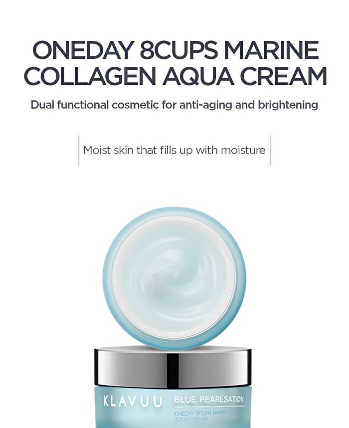 Klavuu Blue Pearlsation One Day 8 Cups Marine Collagen Aqua Cream - 50ml