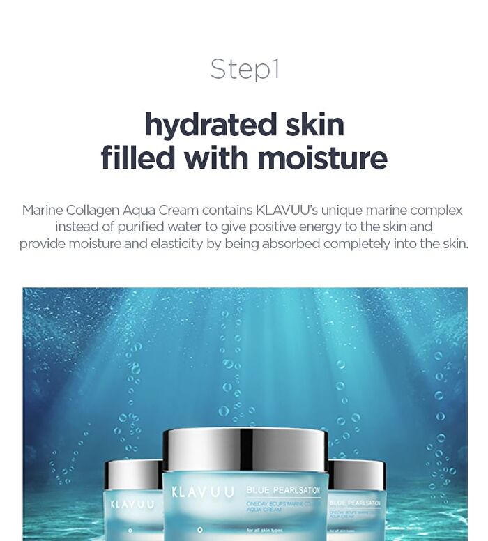 Klavuu Blue Pearlsation One Day 8 Cups Marine Collagen Aqua Cream - 50ml