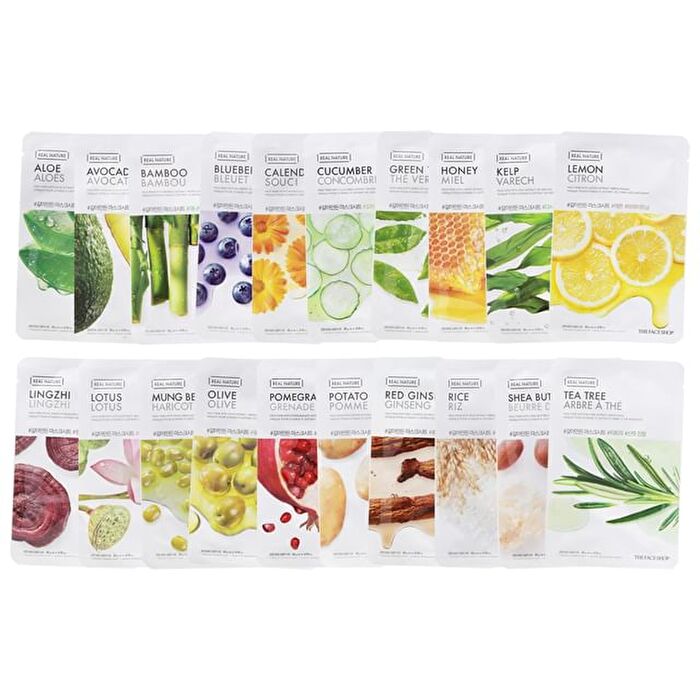 Real Nature Face Mask 1pc (20 Types) 20g - Aloe