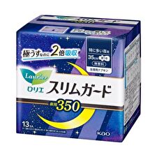 Kao Laurier Speed Plus Slim Guard Night Wing Feminine Pads 35cm - 13 pcs