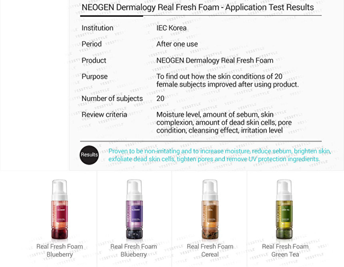 Neogen Dermalogy Real Fresh Foam Blueberry - 160g