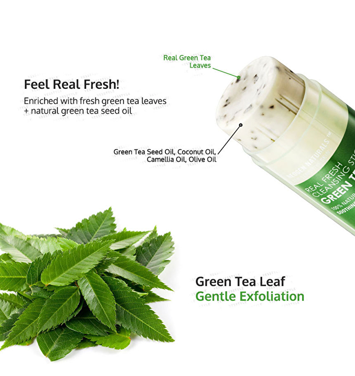 Dermalogy Real Fresh Cleansing Stick Green Tea - 80g