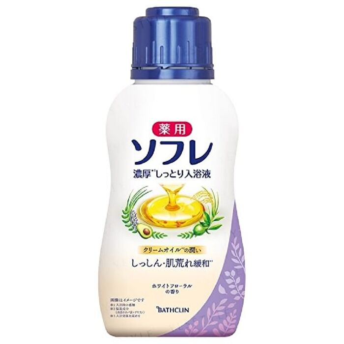 Bathclin Sofre Rich Moist Bath Solution 480ml - 4 Types - White Floral