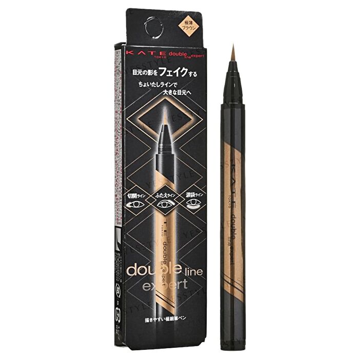 Kate Double Line Expert Eyeliner - LB-1 Ultra-Thin Brown